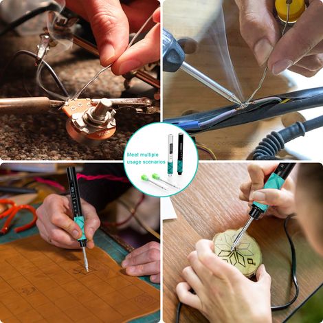 Mini station portative de fer à souder électrique intelligent, écran OLED de 0,91 pouces, boîtier entièrement en alliage d'aluminium, double mode d'alimentation avec fonction de réglage de la températ (1/5)