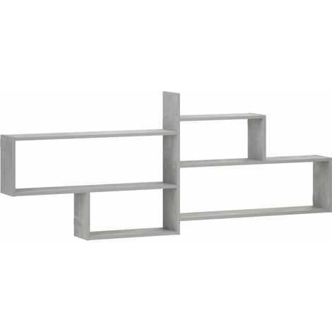 vidaXL Scaffale da parete Grigio Cemento 168,5 x 17 x 68 cm (1/5)
