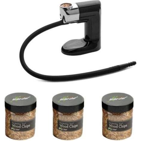 Portable Smoker - Cold Smoking Gun - Free 3 Smoking Sawdust Pack, Portable Smoking Gun, Professional Smoking Pipe ideal for smoking meat, fish, and beverages (1/4)
