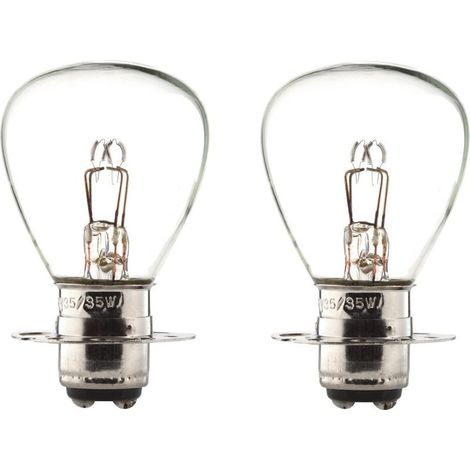 Coffret de 2 ampoules 12V 35/35W – P15d P15d30 P30d RP35 – Pour microtracteur, moto, scooter, mobylette (1/2)