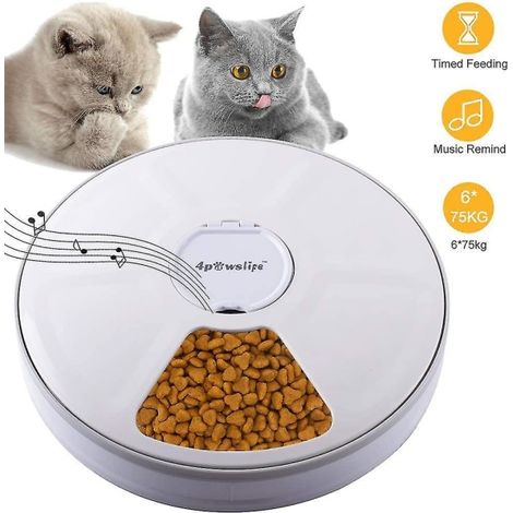 Distributeur automatique de croquettes pour chat ou petit chien, gamelle nourriture sèche, distributeur de repas programmable pour animaux domestiques (1/5)