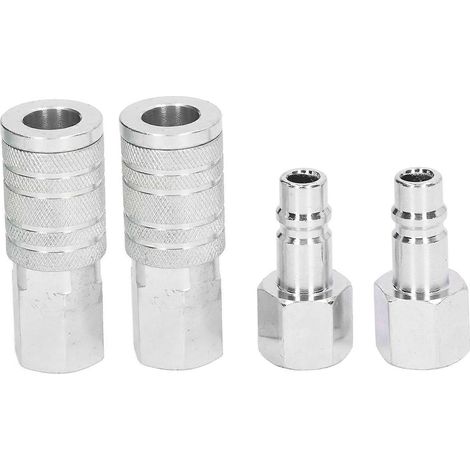 Raccords pneumatiques, 2 pièces, connecteurs NPT 1/2 pouce, alliage d'aluminium, tuyau d'air 300 PSI, raccords rapides, pneumatiques
