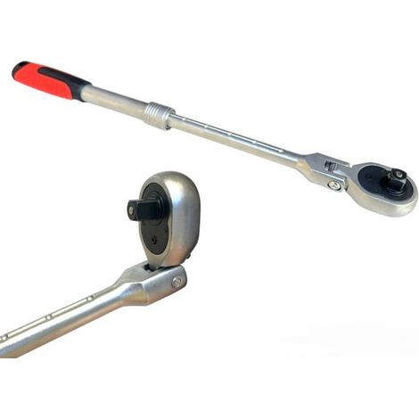 Chiave a cricchetto telescopica da 1/2" 72 Denti reversibile con testa Snodata (1/5)