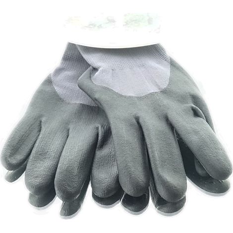 BLACKFOX® Garten - Handschuhe Gute Fingerfertigkeit & Rutschfest Größe 8/M Farbe Grau & Schwarz (1/4)