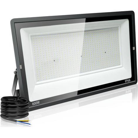 Spot LED Extérieur 600W, IP66 Etanche, 6000K Projecteur pour Maison, Garage, Cour, Terrasse, Champ (1/5)