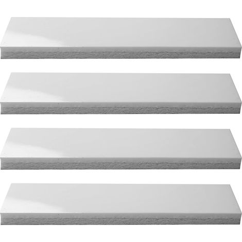 Cyclingcolors – Lot de 4 patins silicone autocollants antidérapants 17x75 mm – Antivibration pour équipements électroniques – Adhésif blanc
