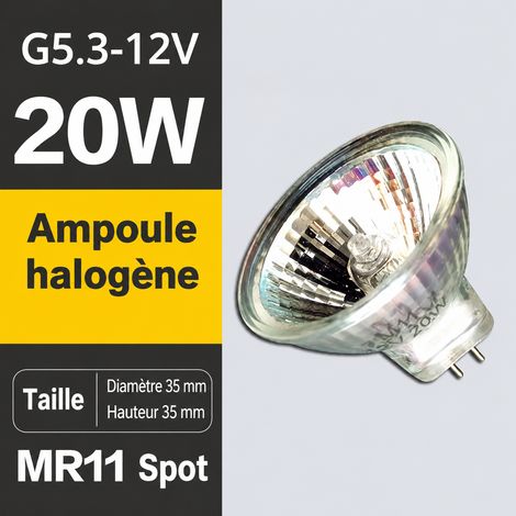 Ampoule halogène réflecteur MR11 12V 20W 12v 20w mr11 3,5 × 1 × 3,5 cm 15 g – Livraison gratuite