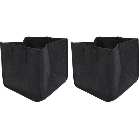 Lot de 2 sacs de culture en feutre pour légumes avec poignées, 15 gallons (35 x 35 x 35 cm). (1/5)