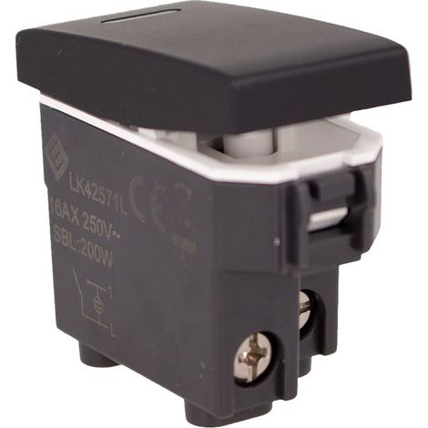 Interruttore Unipolare 1P 16A Con Indicatore Luce Led Colore Bianco Compatibile Con Bticino Living e Vimar Plana