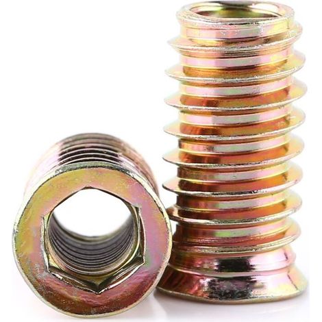 Pack de 20 pièces M6/M8/M10 Écrou hexagonal fileté en alliage de zinc, Écrous d'Insert en alliage de zinc Assortiment (M825mm) (1/5)