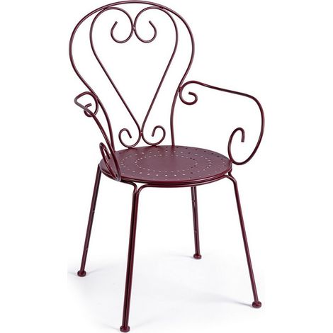 Sedia in Acciaio E-coating e finitura opaca Bordeaux (1/5)