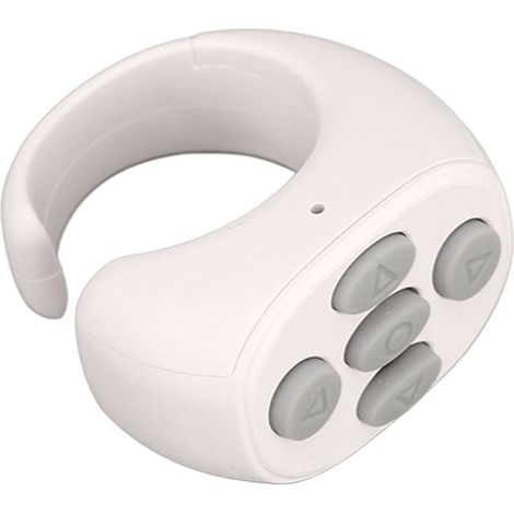 Anello intelligente Bluetooth 5.3 - Bianco - Telecomando per TikTok e lettore di ebook (1/5)