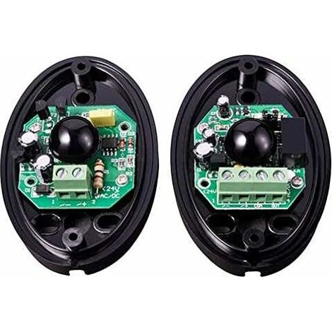 Accessoire Motorisation - Photocellules, pour motorisation portail, compatible avec la gamme, Portée 20m,La plupart des types de portes，Cellule photoélectrique universelle 12 V/24 V N.O NO/pour portes