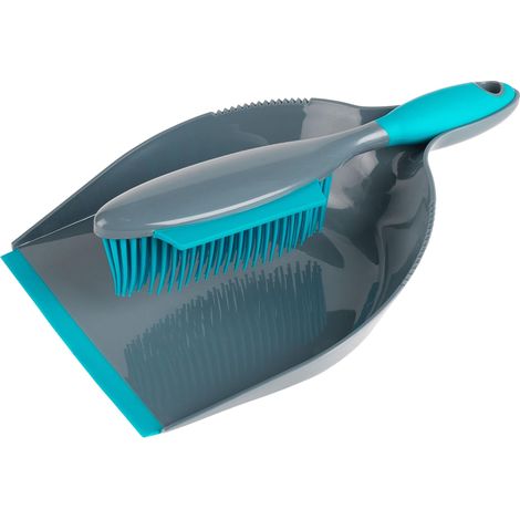 Ensemble Pelle à poussière et Brosse – Brosse en Caoutchouc pour Sol, Tapis et Surface Balayage avec raclette, enlever Les Poils, la Fourrure de Chien/de Chat (1/5)