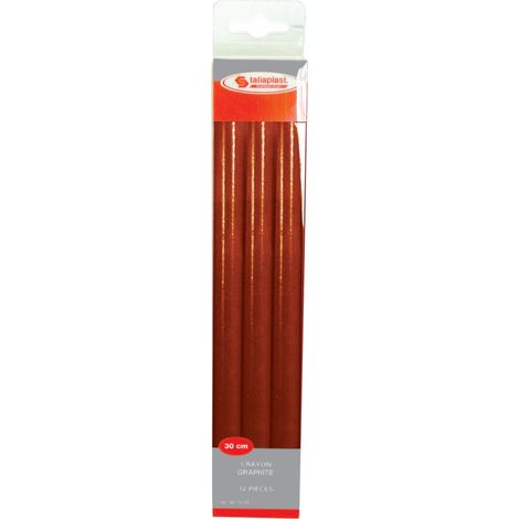 6 Matite in Grafite Rosso 30cm 401005 - Taliaplast
