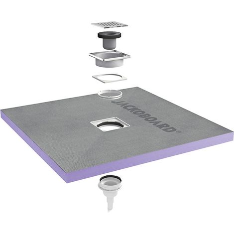 Jackon Piatto doccia Aqua Centré 1000x1000x40mm con scarico verticale libero (4512088 + 4512008)
