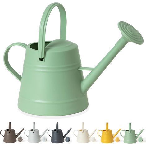 Gießkanne mit 1 Gallone Fassungsvermögen, geeignet für die Bewässerung von Innen- und Außenpflanzen, mit ergonomischem, beweglichem Griff (Grün)