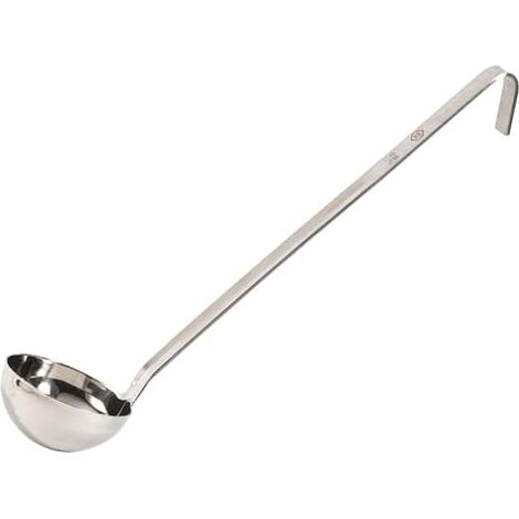 Louche Professionnelle - 1 Unité - Inox - 250 ml - Sans Éclaboussures - Cuisine Pro et Maison - 10 cm (1/5)