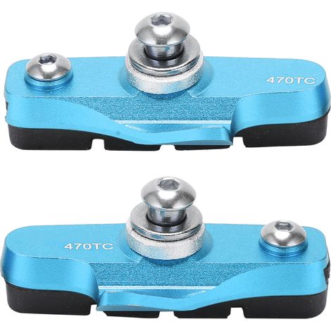 Convient pour 1 paire de plaquettes de frein de vélo de route, patins de frein pliables, accessoires de cyclisme, bleu. (1/5)