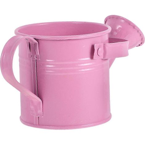 5 arrosoirs en métal rose, petits arroseurs en fer galvanisé, compatibles avec l'arrosage des plantes (1/5)