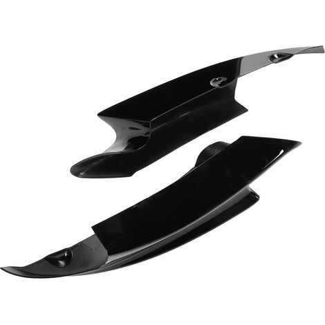 Frontstoßstangen-Lippenspoiler-Deflektorsplitter, kompatibel mit BMW 3er E90 E92 E93 M3 (2007–2012), glänzend schwarz (1/5)