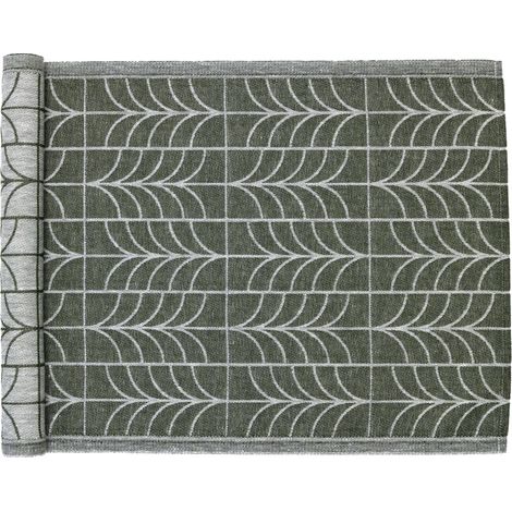 Jokipiin Humina Sauna Sitzunterlage 45 x 160 cm Sauna Seat Cover green/white