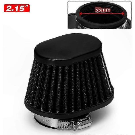 Filtre à air conique pour voiture et moto, 50-60 mm, ovale, rond, à fixation par collier, compatible avec Pqy-ait320/322/324 (1/5)