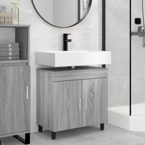 Unidad de tocador de baño  gris 60 x 35 x 60 cm