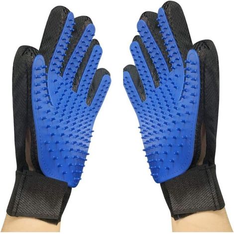 Gants de toilettage pour animaux, adaptés aux chiens et aux chats, brosses pour animaux, outils de toilettage, épilateur pour poils courts ou longs. (1/5)