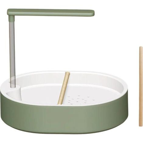 Baignoire Automatique pour Oiseaux, Douche pour perroquets, Installation Facile, Polyvalente avec perchoir pour perruches ondulées, calopsittes et, Vert (1/5)