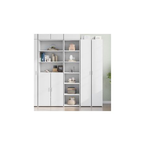 Buffet haut blanc 45x41x185 bois d'ingénierie (1/5)
