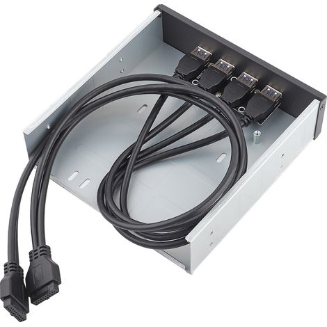 Panneau avant du lecteur de disque optique, hub USB 3.0 à 4 ports 20 broches haute vitesse (1/5)