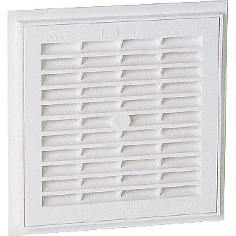 GRILLE D'AÉRATION CARRÉE BLANCHE À FERMETURE AVEC MOUSTIQUAIRE 176 X 176 MM NICOLL F114