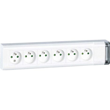 Legrand – Multiprise à câbler 6 prises 16A 3500W – Fixation murale – Indice de protection IP20 – Clips de protection inclus