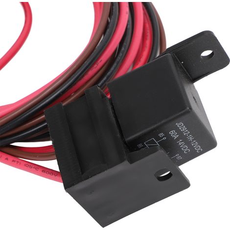 Kit de cableado y termostato para control de ventilador eléctrico de 12 V CC y 60 A con relé ajustable para vehículos.