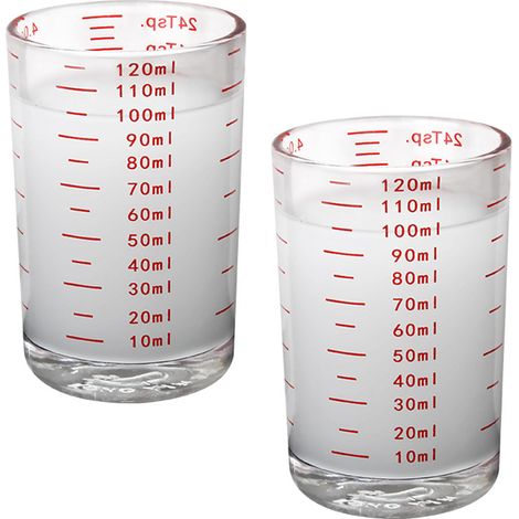 Verre À Mesurer - Verre À Espresso En Verre Épais Avec Graduation - Pour Cuisine Maison Café Vin Liquides - Lot De 2 (1/5)
