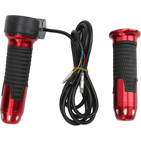 Universal-Gasgriff (12–99 V) für Elektrofahrräder und -roller, mit Knopf, Rot (1/5)