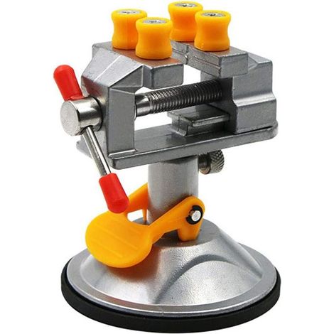 Mini étau d'établi à ventouse – rotation à 360 degrés, avec base à ventouse (1/5)