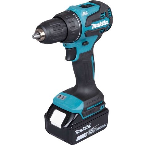 Makita - Taladro atornillador inalámbrico 18V, 2x batería 3,0 Ah Li-Ion LXT, cargador DDF490SFJ