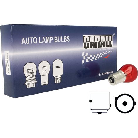 Set 10 lampade alogene PR21W BAW15S 12V 21W rosse compatibili Philips 12088 (1/3)