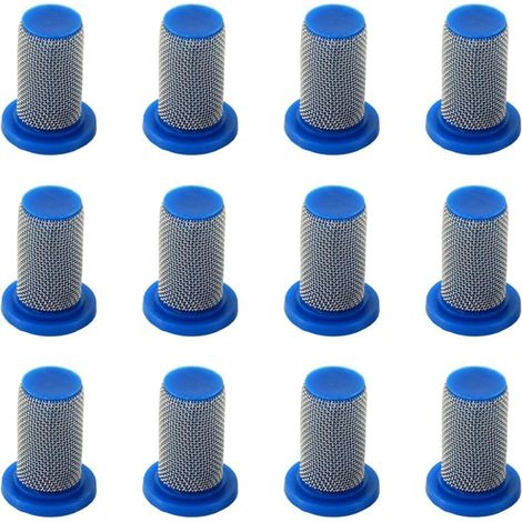 Lot de 12 buses pulvérisation, pulvérisation en acier inoxydable, filtres maille, plastique pour KnapsackSprayer PTO machines marquage ligne (Vert-100 Bleu - (1/5)