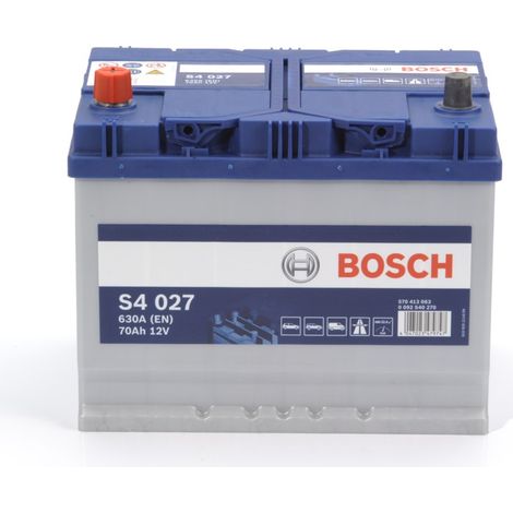 Bosch – Batterie voiture 12V 70Ah 630A – 92S40270 – Plomb Calcium sans entretien – Borne ronde type batterie voiture