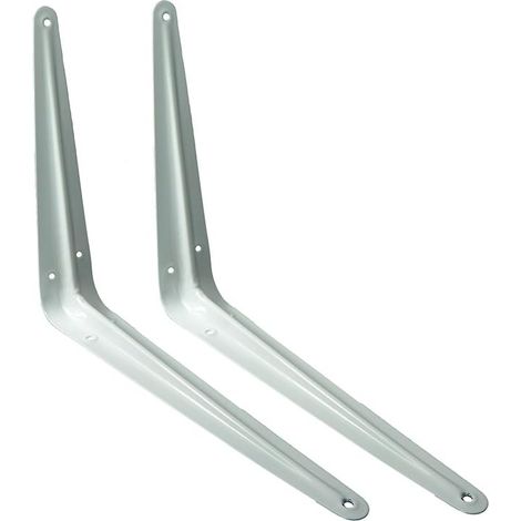 Lot de 5 supports d'étagère blancs de 50,8 x 25,4 cm (1/2)