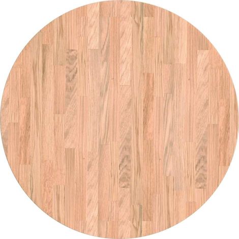 Dessus de table,Plateau de table,Dessus de bureau Marron clair Ø 60 x 2.5 cm Chêne massif CFW55135 (1/5)
