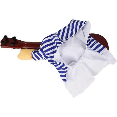 Gitarrenkostüm für Haustiere – Lustiges Hunde- und Katzenoutfit – Superlustige Haustierkleidung im Gitarristen-Stil – Geschenk in Größe XL