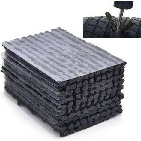 Kit Réparation Pneu 50 Pièces Mèches Caoutchouc Urgence Crevaison Pneus Tubeless Voiture (1/4)