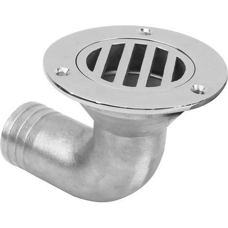 Drain de Sol de Bateau en Acier Inoxydable Durable pour Drain d'eau de Pont Marin à 90 Degrés pour Navire et Yacht, Argent Poli Miroir 32 Mm/1,3 Pouces (38MM) (1/5)