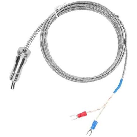 PA-Thermoelementsonde, Bajonett-Druckfeder, Thermoelementsonde Typ K mit einem Messbereich von 0 bis 400 °C zur Temperaturmessung, Temperaturfühlerdraht (5 m) (1/4)