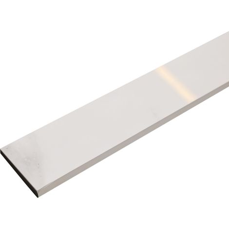 Ilcom battiscopa in ceramica 120cm × 7cm, spessore 0.9 cm, smussato e colorato - Swiss white grey