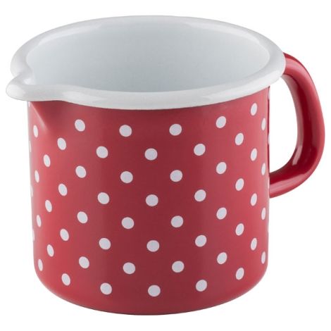 Riess Casseruola Ø12cm 1 litro Country Dots Smalto rosso